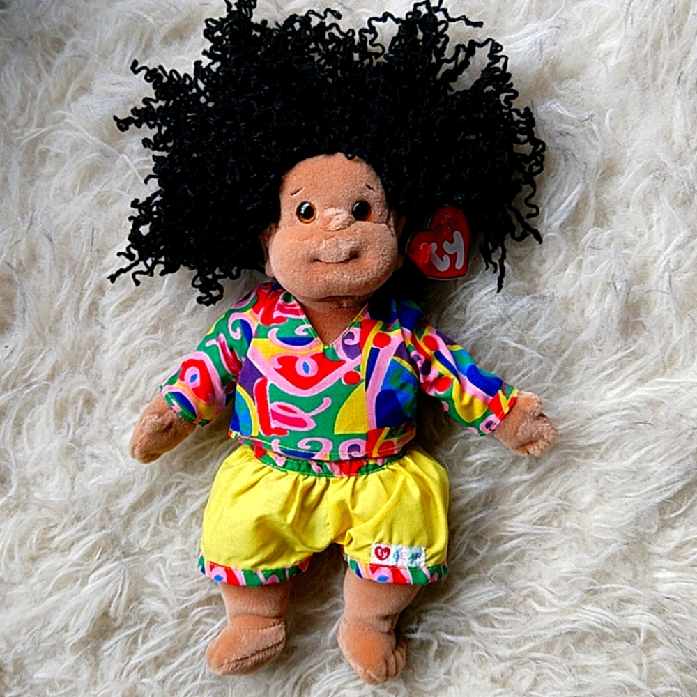 Vintage African American Beanie Buddy Doll Calypso 9"